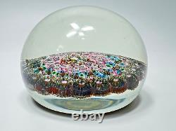 Vintage Murano Millefiori Closepack Canes Art Glass Paperweight