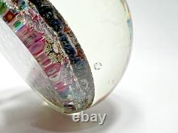 Vintage Murano Millefiori Closepack Canes Art Glass Paperweight