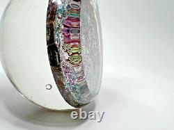 Vintage Murano Millefiori Closepack Canes Art Glass Paperweight