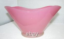Vintage Murano Pink Alabastro Opalino Large Console Bowl MID Century Modern