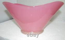 Vintage Murano Pink Alabastro Opalino Large Console Bowl MID Century Modern