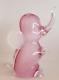 Vintage Murano Pink and Alabastro Glass Elephant, Attr.'Dinon', CAM Vetri 14cm
