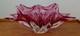 Vintage Murano Pink to Clear Sommerso Art Glass Centerpiece Bowl Italian Vase