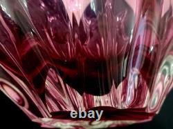 Vintage Murano Pink to Clear Sommerso Art Glass Centerpiece Bowl Italian Vase