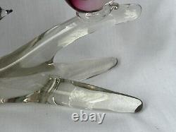Vintage Murano Renato Anatra art glass lovebird figurines