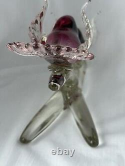 Vintage Murano Renato Anatra art glass lovebird figurines