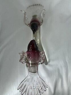 Vintage Murano Renato Anatra art glass lovebird figurines