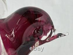 Vintage Murano Renato Anatra art glass lovebird figurines