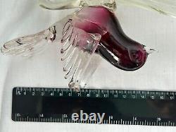 Vintage Murano Renato Anatra art glass lovebird figurines
