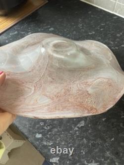 Vintage Murano Style Art Glass Plate w 39 38 cm