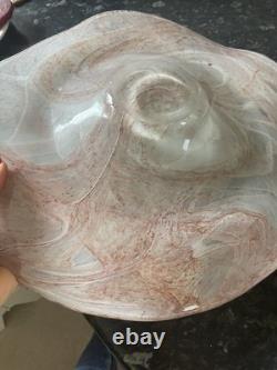 Vintage Murano Style Art Glass Plate w 39 38 cm