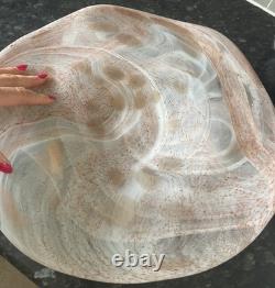 Vintage Murano Style Art Glass Plate w 39 38 cm