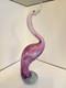 Vintage Murano Style Pink Art Glass Flamingo Figurine 13.5 Hand Blown