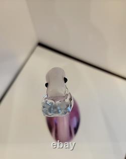 Vintage Murano Style Pink Art Glass Flamingo Figurine 13.5 Hand Blown