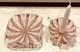 Vintage Murano Venetian Art Glass Pink Ribbon Latticino CANDY DISH & CANDLESTICK