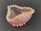 Vintage Murano Venetian Pink Art Glass Bowl Diamond Optic Gold Aventurine