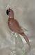 Vintage Murano Venetian Pink Gold Fleck Art Glass Cockatoo Bird 15