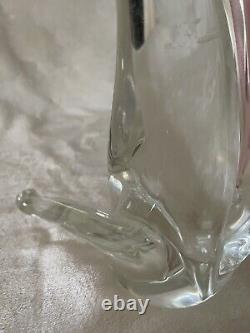 Vintage Murano Venetian Pink Gold Fleck Art Glass Cockatoo Bird 15