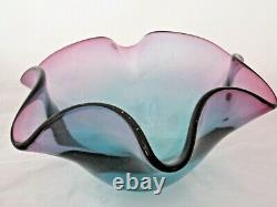 Vintage Murano sommerso venini fazzoletto art glass bowl 60's