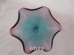 Vintage Murano sommerso venini fazzoletto art glass bowl 60's