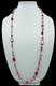 Vintage Old 1930's Pink Art Glass Bead Flapper Necklace 40 Long Barrel Clasp