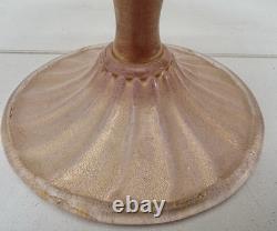 Vintage Original MURANO Art Glass SALVIATI Pink Aventurine Centrepiece Swan Set