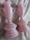 Vintage Pair of Welz Glass Trophy Vases