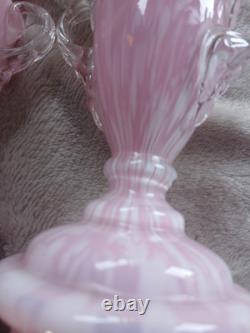 Vintage Pair of Welz Glass Trophy Vases