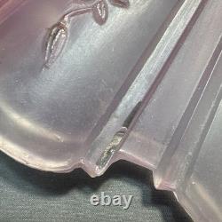 Vintage Pink Art Deco Glass Ceiling Light Shade 12 x 5 Floral