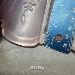 Vintage Pink Art Deco Glass Ceiling Light Shade 12 x 5 Floral