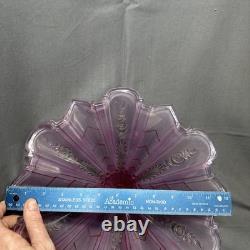 Vintage Pink Art Deco Glass Ceiling Light Shade 12 x 5 Floral