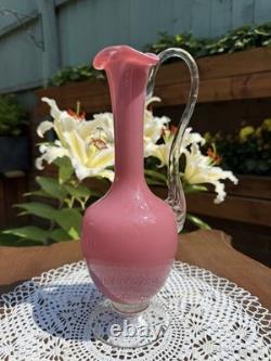Vintage Pink Opaline Glass Vase