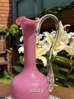 Vintage Pink Opaline Glass Vase