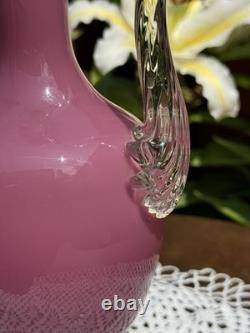 Vintage Pink Opaline Glass Vase