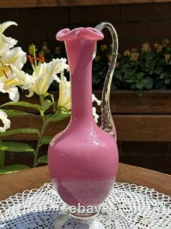 Vintage Pink Opaline Glass Vase