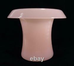 Vintage Retro Italian Murano Large Pink Alabastro Glass Vase Seguso