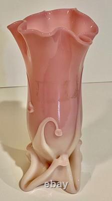 Vintage Royal Pink Seguso Murano Blown Art Glass Bud Vase -A