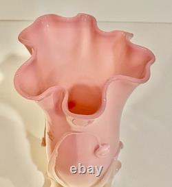 Vintage Royal Pink Seguso Murano Blown Art Glass Bud Vase -A