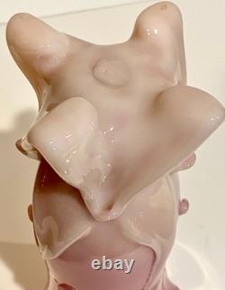 Vintage Royal Pink Seguso Murano Blown Art Glass Bud Vase -A