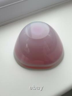 Vintage Seguso Murano alabastro pink / red art glass organic form bowl