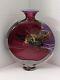 Vintage Signed BK Purple Pink Pillow Art Glass Vase