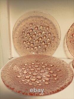 Vintage Six Asteroid Pink Rosaline Plates by Jan Sylwester Drost for Zabkowice