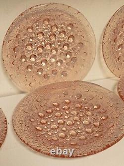 Vintage Six Asteroid Pink Rosaline Plates by Jan Sylwester Drost for Zabkowice