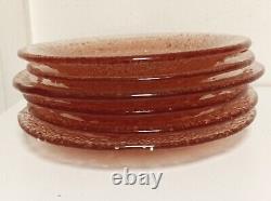 Vintage Six Asteroid Pink Rosaline Plates by Jan Sylwester Drost for Zabkowice