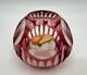 Vintage St. Louis Fruit White Latticino Pillow Pink Cut To Clear Paperweight