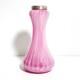 Vintage Sterling Silver Collar Pink Art Glass Vase London Hallmarks 1929 Marbled