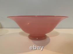 Vintage Steuben Art Glass Pink Rosaline Centerpiece Bowl