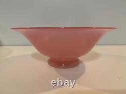Vintage Steuben Art Glass Pink Rosaline Centerpiece Bowl