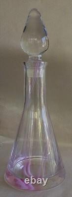 Vintage Stunning Caithness Pink'Charisma' Decanter 4x Wine 3xSherry Glasses