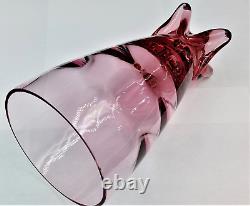 Vintage TIFFIN Swedish Optic MCM Wisteria Art Glass Large Vase